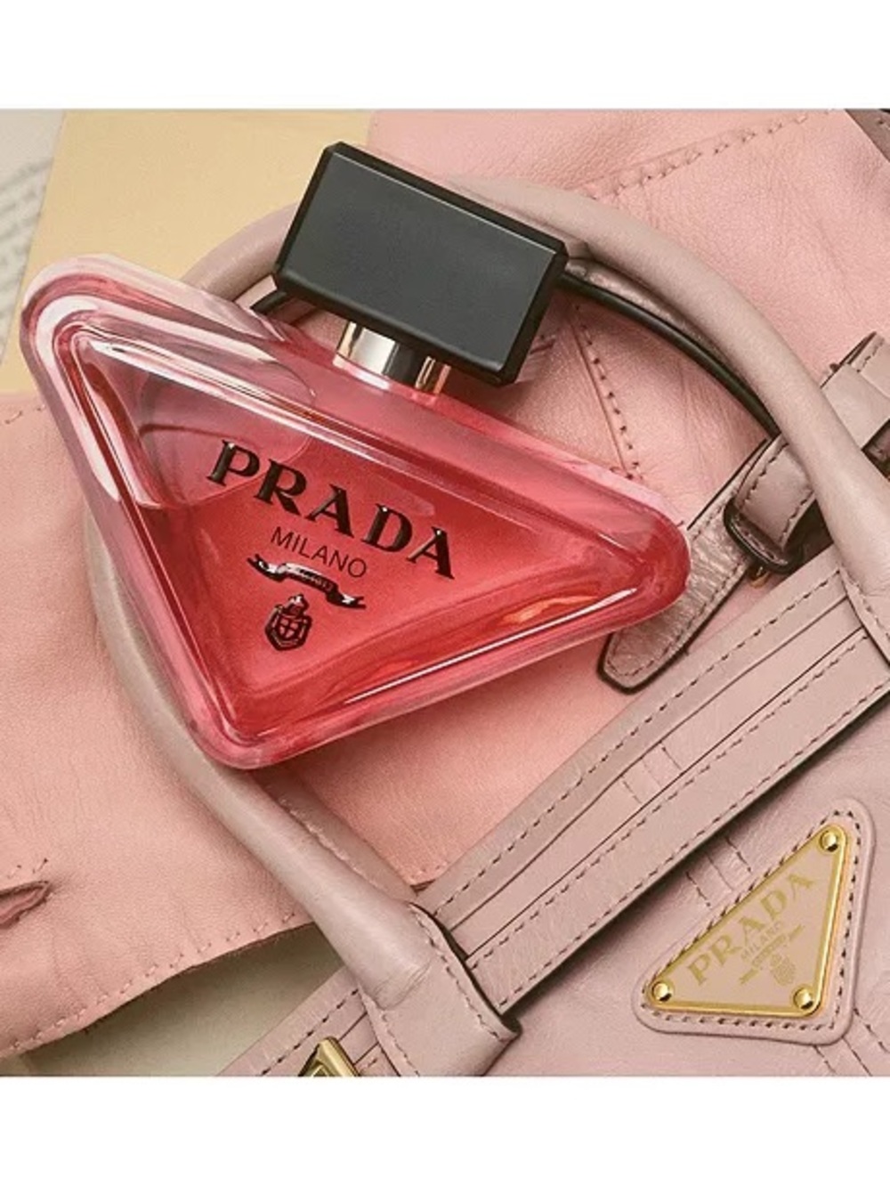 Prada Pink Triangular Fragrance Bottle